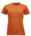 Dames T-shirt Clique New Classic-T Diep Oranje